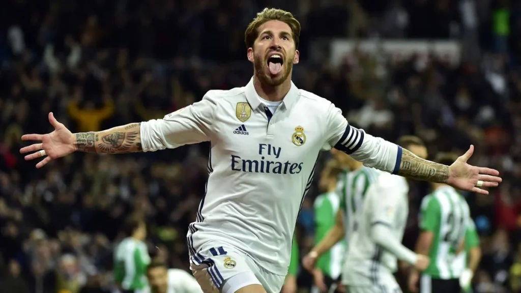 Sergio Ramos celebrating