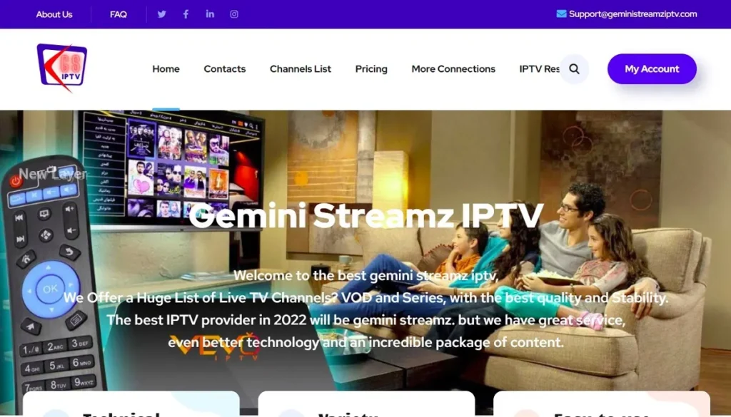 Gemini IPTV website